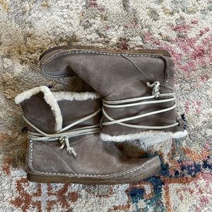 Clarks originals lined booties